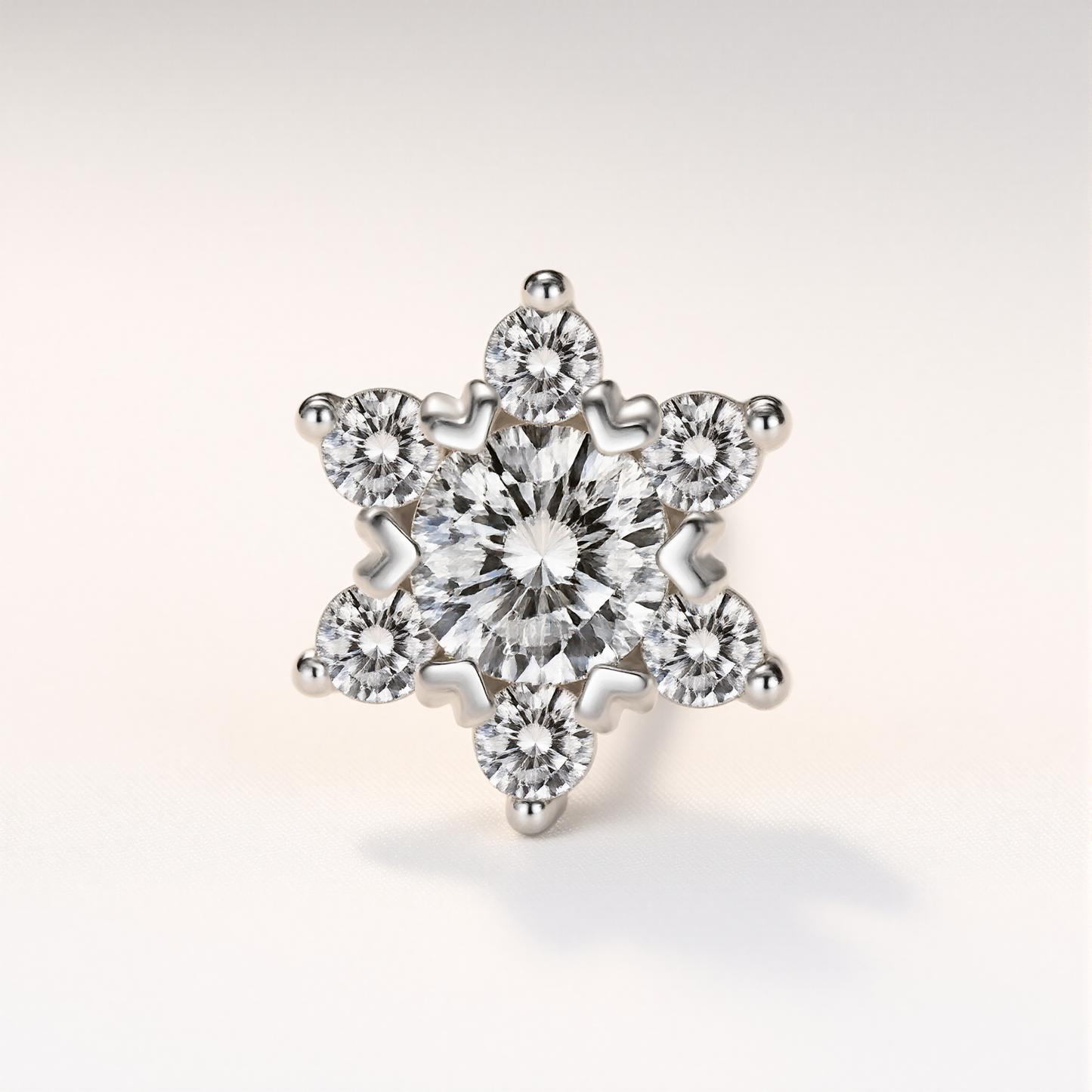 Celestial Petal Moissanite Stud Earrings