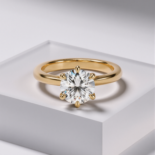 Lucia Solitaire Moissanite Ring