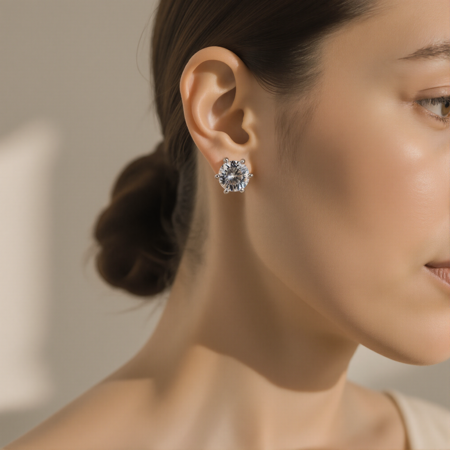 Astraea Moissanite Stud Earrings