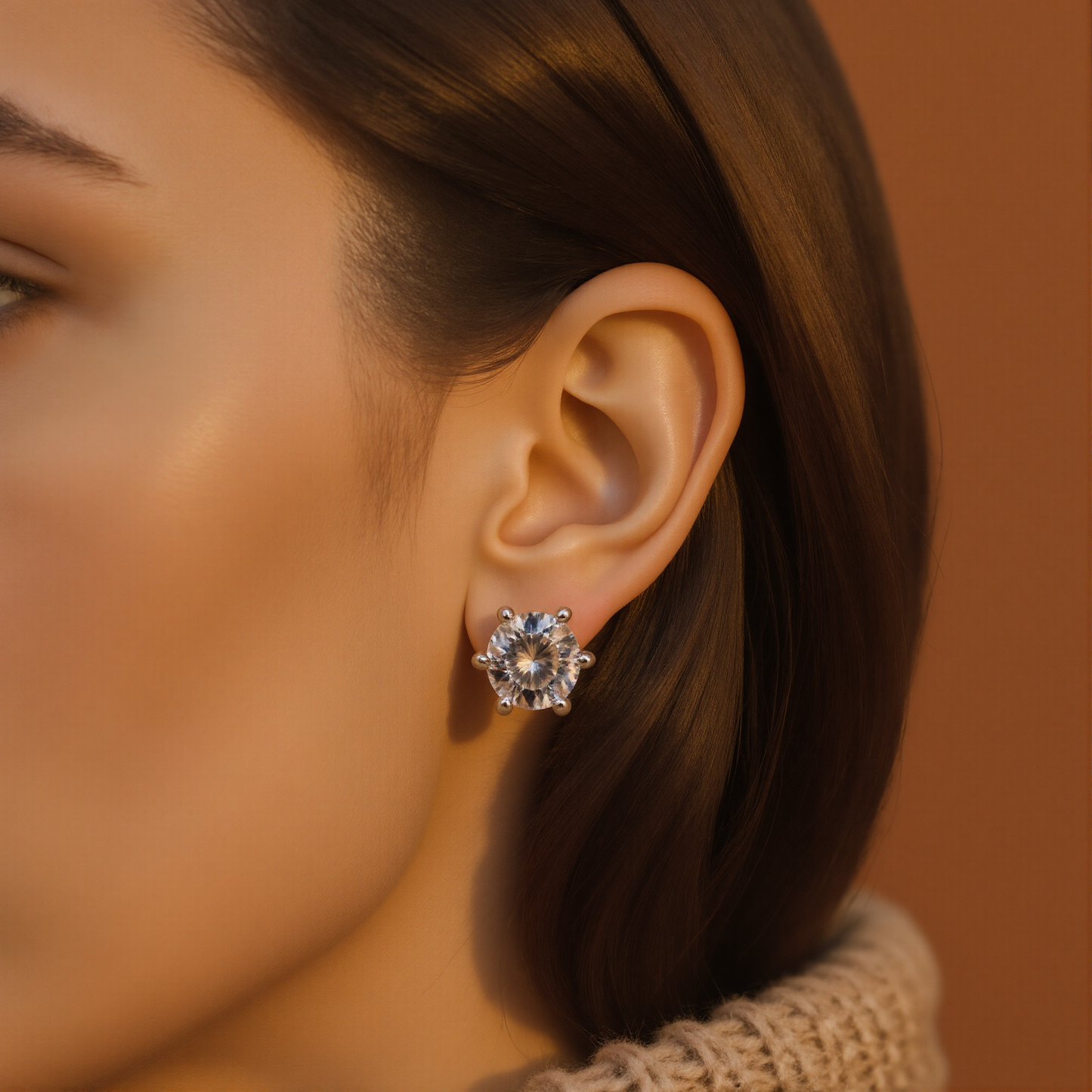 Astraea Moissanite Stud Earrings