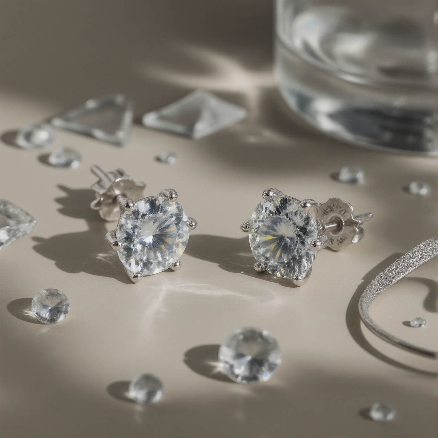 Astraea Moissanite Stud Earrings