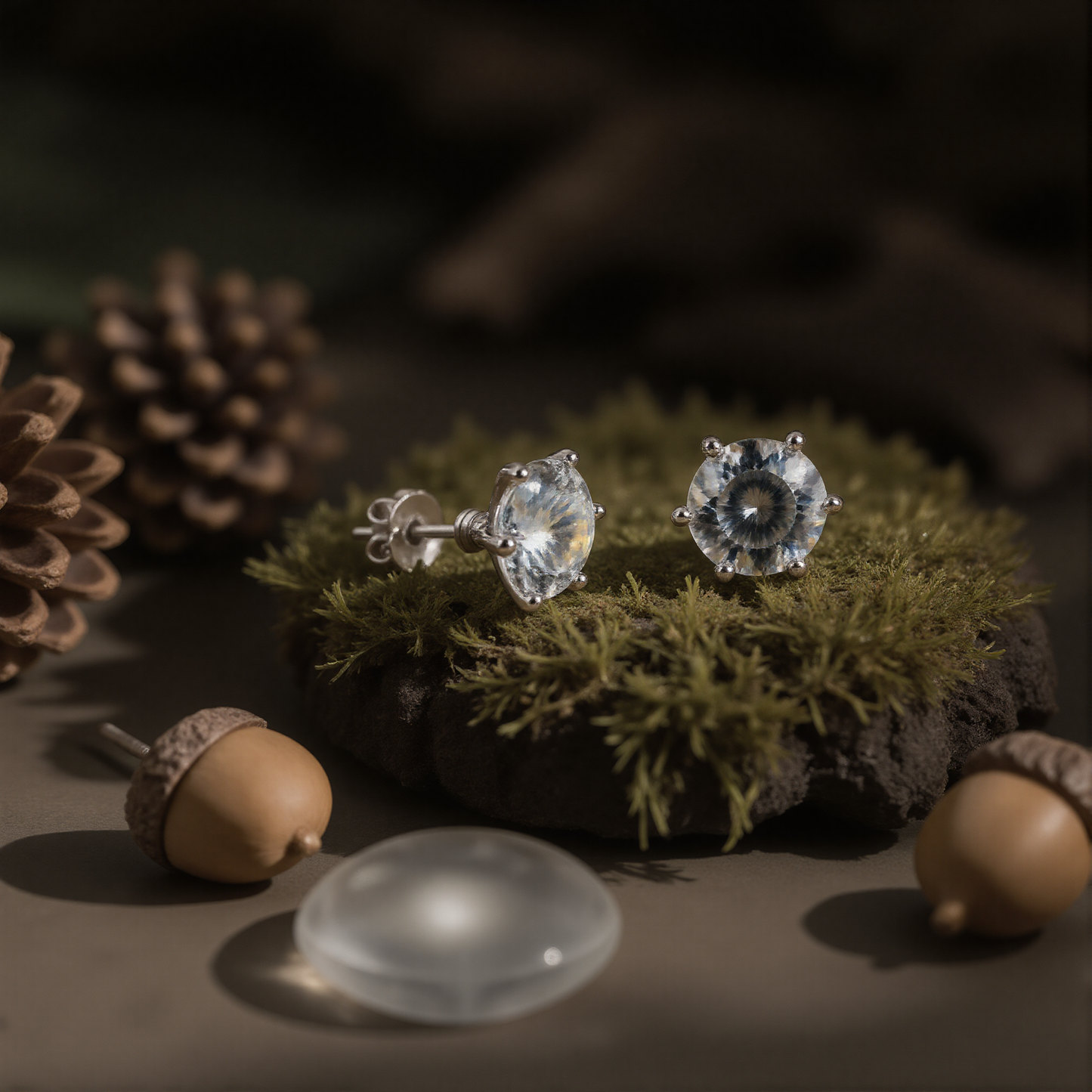 Astraea Moissanite Stud Earrings