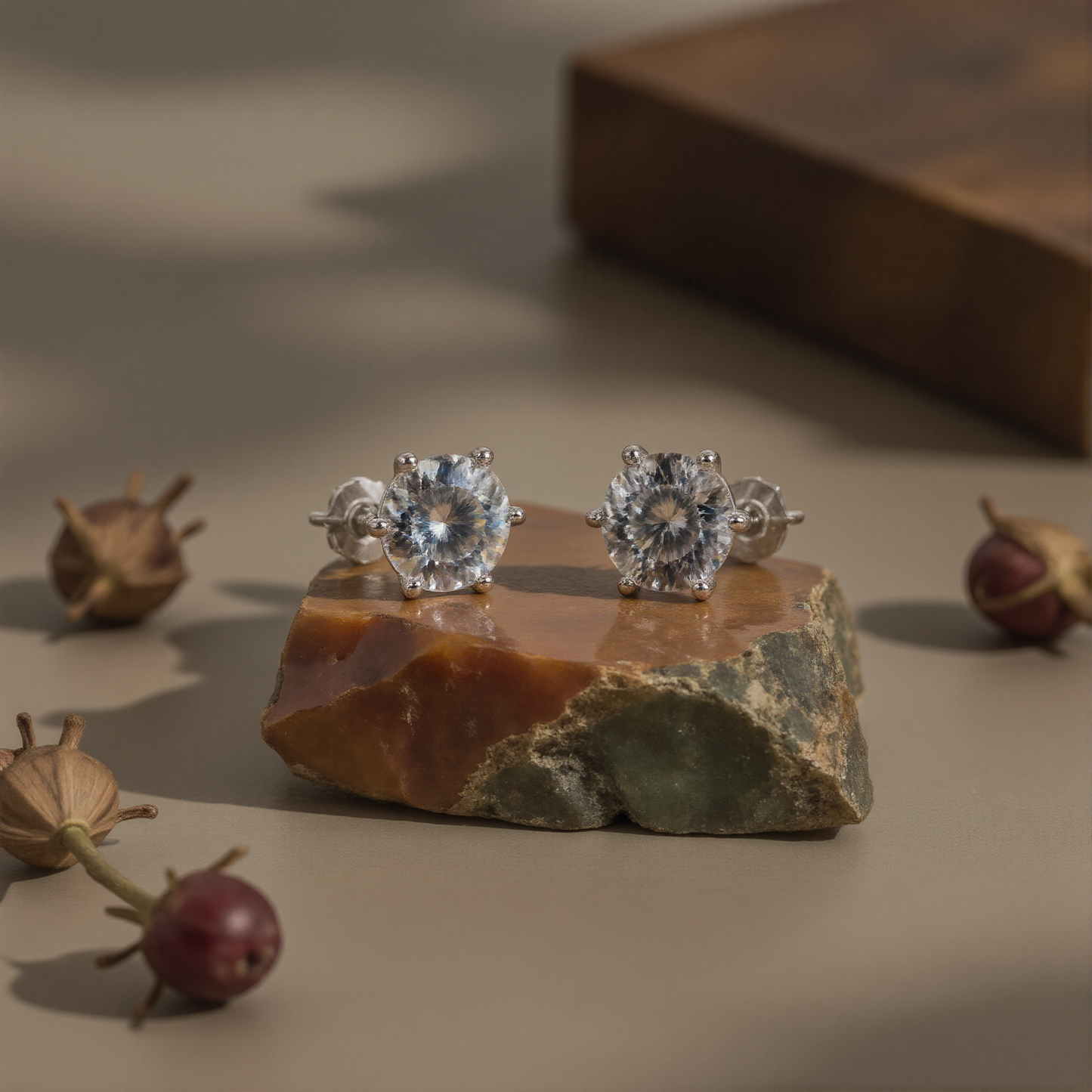 Astraea Moissanite Stud Earrings