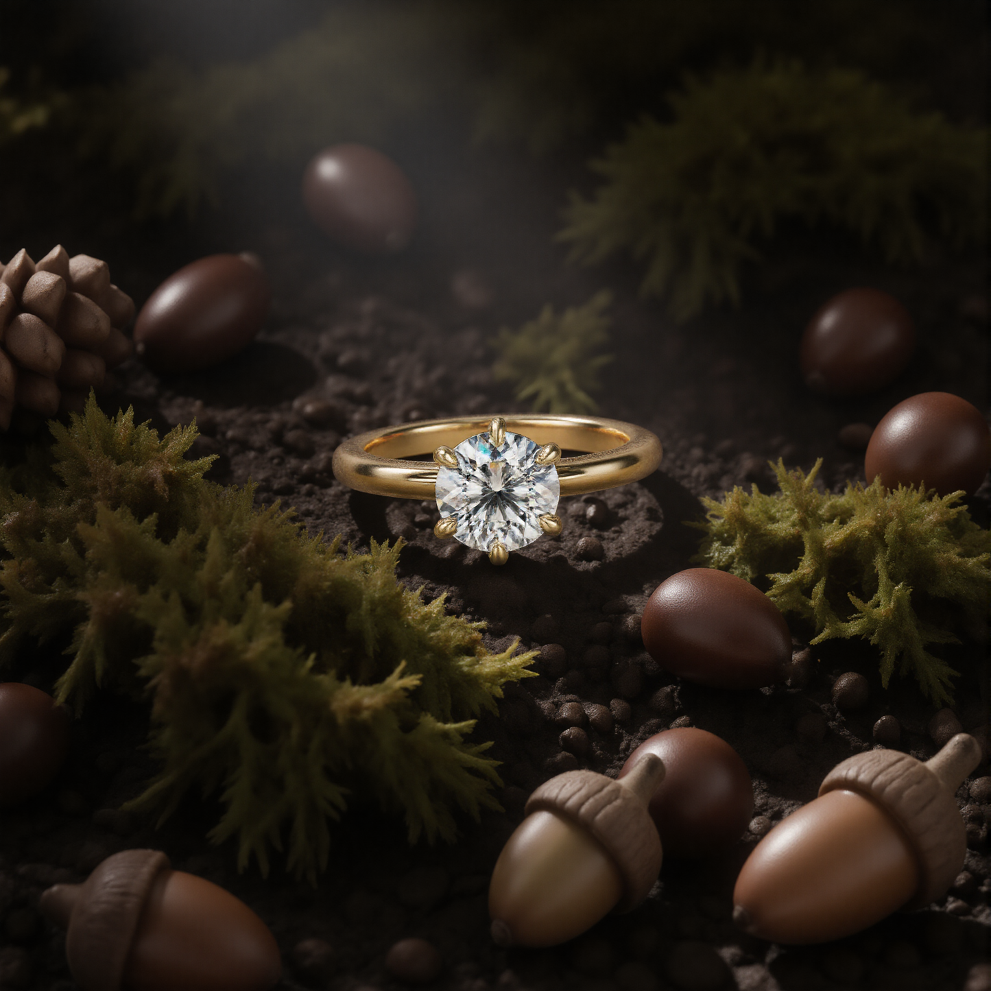 Lucia Solitaire Moissanite Ring