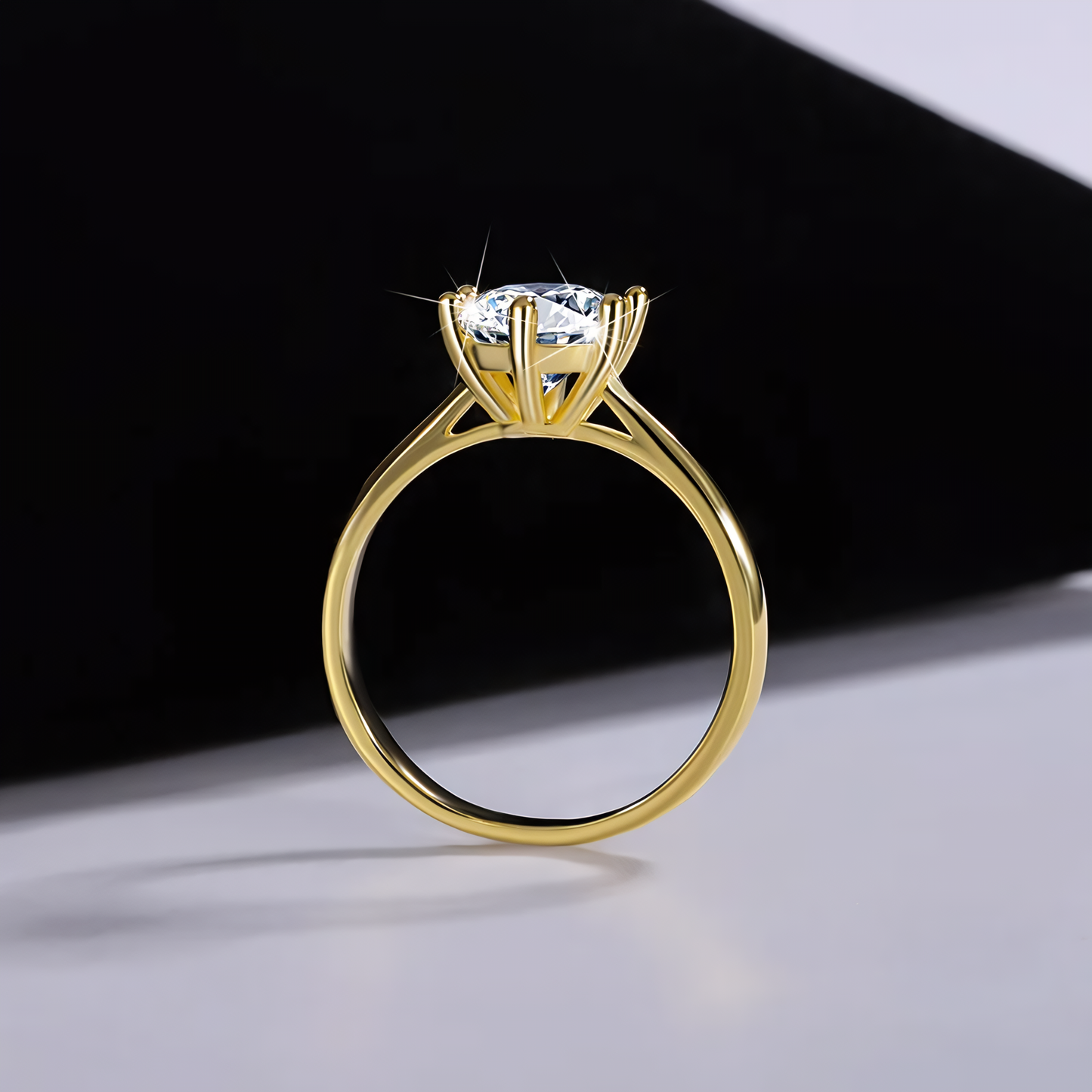 Lucia Solitaire Moissanite Ring