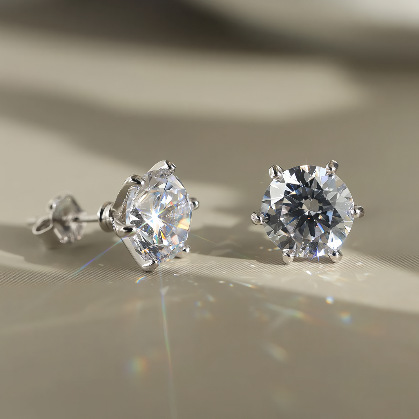 Astraea Moissanite Stud Earrings