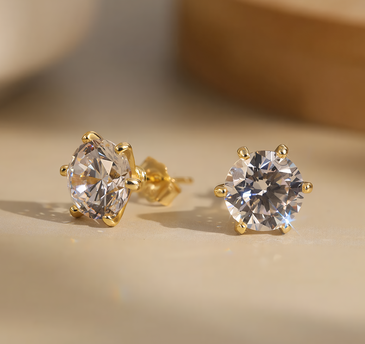Astraea Moissanite Stud Earrings